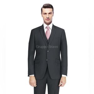 Carlo LussO 150 50/44R Mens Dress Pants Only (Black)